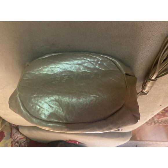 Badgley Mischka Metallic Bucket Bag with Tassel - Picture 3 of 10